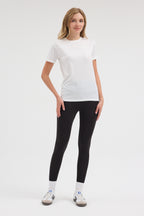 ALVORN Kadın Regular Fit Basic Tişört - Beyaz - Görsel 2