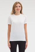 ALVORN Kadın Regular Fit Basic Tişört - Beyaz - Görsel 1