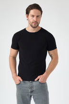Alvornwear Basic T-Shirt — Siyah, ön