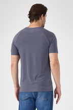 Alvornwear Reglan Kol Tişört — Gri, arka