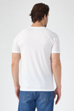 Alvornwear Reglan Kol Tişört — Beyaz, arka