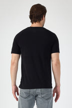 Alvornwear Reglan Kol Tişört — Siyah, arka