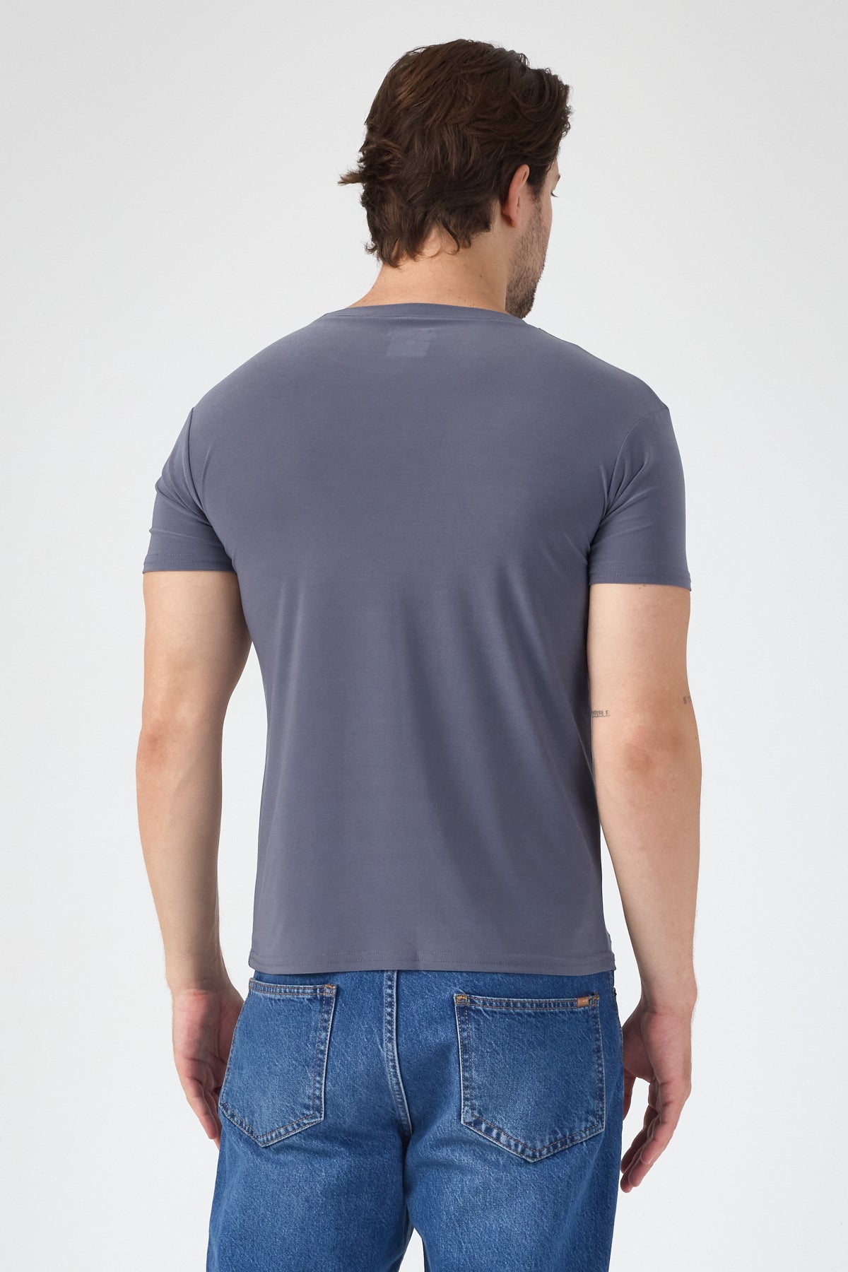 Alvornwear Basic T-Shirt — Gri, arka